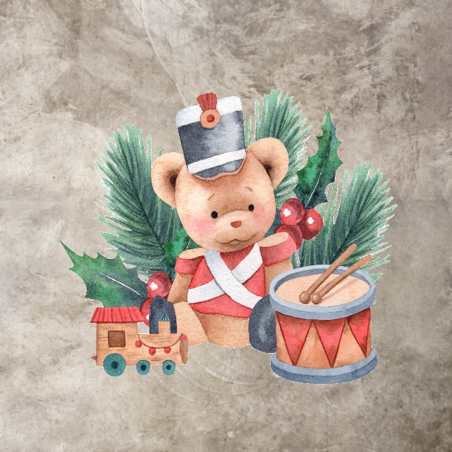 Christmas drummer boy nutcrackers floor decals (Insitu)