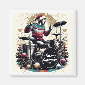 Christmas Drummer Fridge Magnet