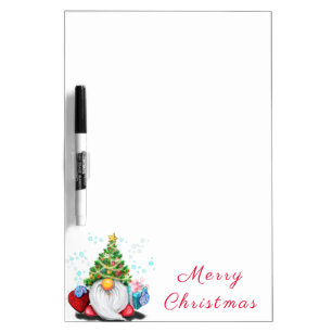 Christmas Dry Erase Board Gnome with Gift