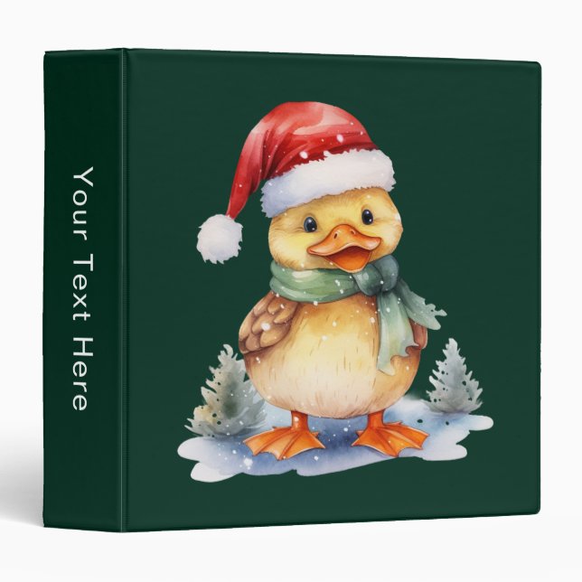 Christmas Duck 3 Ring Binder (Front/Spine)