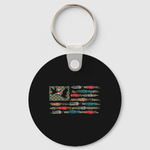 Christmas Duck Call Flag Christmas Mallard Duck Hu Keychain