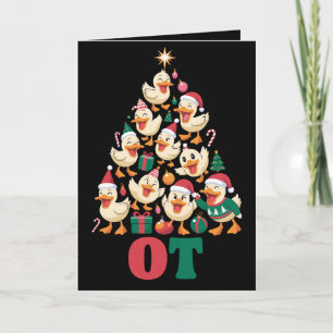 Christmas Duck Tree OT Occupational Therapy Santa Card