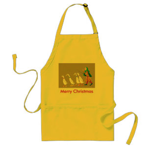 Christmas ducks adult apron
