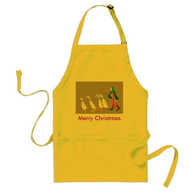 Christmas ducks adult apron (Front)
