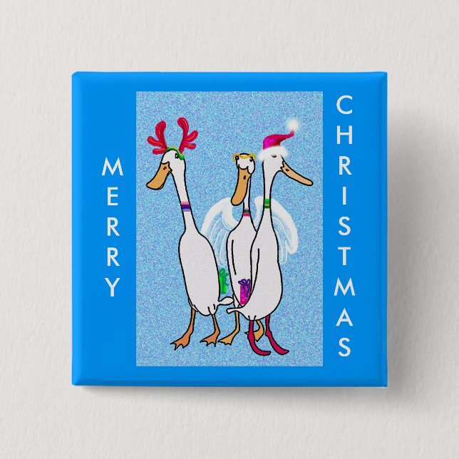 Christmas ducks button (Front)