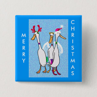 Christmas ducks button