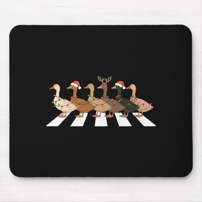 Christmas Ducks Funny Animals Xmas Farm Lover Gift Mouse Pad (Front)