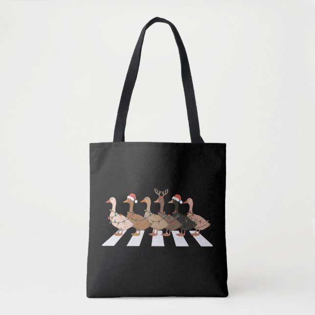 Christmas Ducks Funny Animals Xmas Farm Lover Gift Tote Bag (Front)