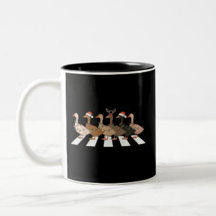 Christmas Ducks Funny Animals Xmas Farm Lover Gift Two-Tone Coffee Mug