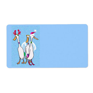 Christmas ducks label
