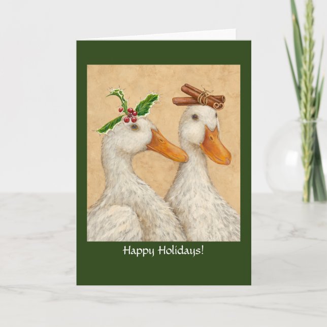 Christmas DucksFolded Holiday Card (Front)