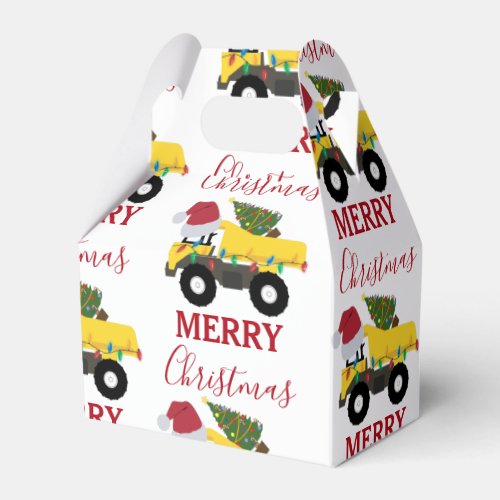 Christmas Dump Truck Construction Trucks Favor Boxes