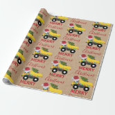Construction Trucks Pattern - Excavator, Dump Truck, Backhoe and more. Wrapping  Paper by iDove Design
