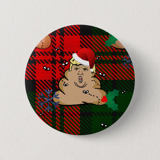 christmas dump trump button (Front)