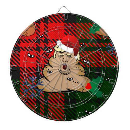 christmas dump trump dartboard with darts