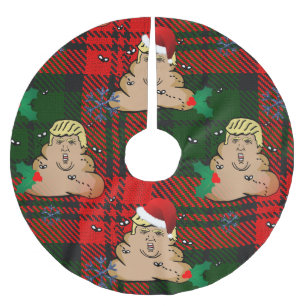 christmas dump trump xmas tree skirt