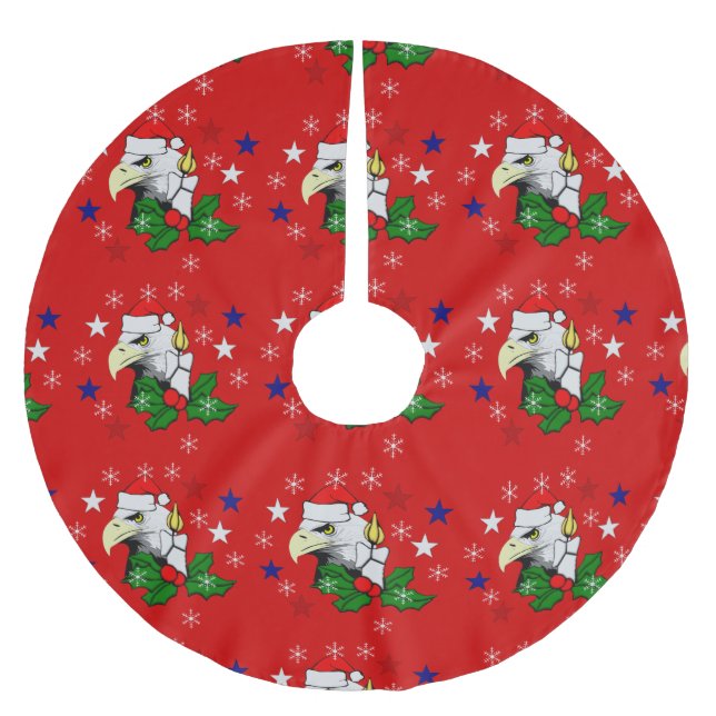 Christmas Eagle Brushed Polyester Tree Skirt (Front)
