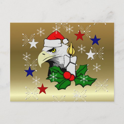 Christmas Eagle Holiday Postcard