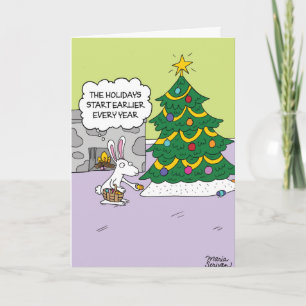 Christmas Easter Bunny Christmas Humor Paper Card