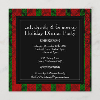 Christmas Eat, Drink and Be Merry Party Invite