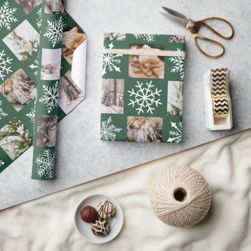 Christmas Edition Custom Square Instagram Photos Wrapping Paper