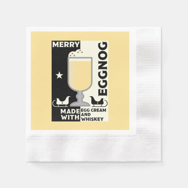 Christmas Eggnog Punch Napkins (Front)