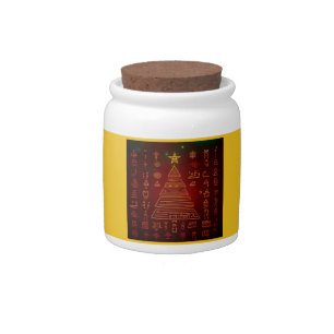 Christmas Egyptian Hieroglyphs 1 Candy Jar