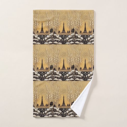 Christmas Eiffel Tower Winter Towel