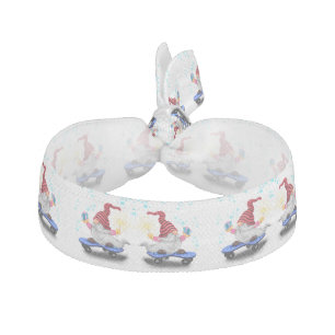 Christmas Elastic Hair Tie Gnome with Gifts