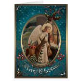 Christmas Elegance Card - Angel near the window. (Front)