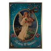 Christmas Elegance Card - Angel with gifts. (Front)