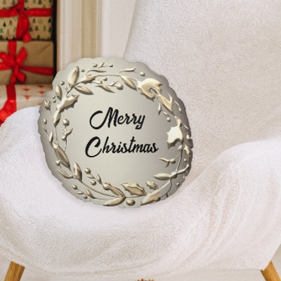 Christmas Elegance Metallic Holly Wreath
