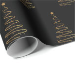 Christmas Elegant Black and Gold Tree  Wrapping Paper<br><div class="desc">Christmas Elegant Black and Gold Tree Wrapping Paper
Crafts & Party Supplies > Gift Wrapping Supplies > Wrapping Paper</div>