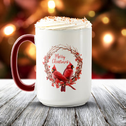 Christmas Elegant Festive Red Cardinal Holiday Mug