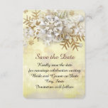 Christmas Elegant Gold Snowflakes Save the date<br><div class="desc">Luxury style. Save the date with romantic and unique card.</div>