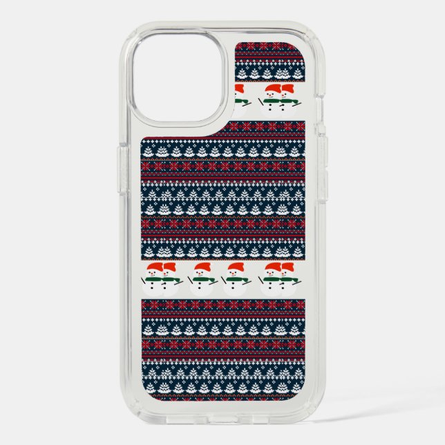 Christmas Elegant Knit Pattern  Speck iPhone Case (Front)