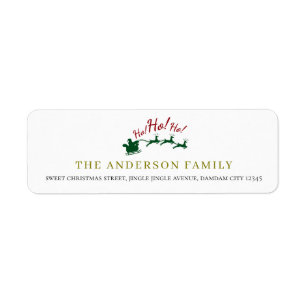 Christmas Elegant Simple Return Address Label