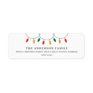 Christmas Elegant Simple Return Address Label