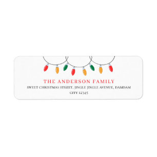 Christmas Elegant Simple Return Address Label
