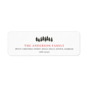 Christmas Elegant Simple Return Address Label