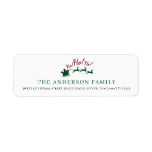 Christmas Elegant Simple Return Address Label