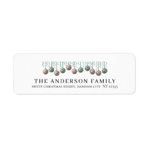 Christmas Elegant Simple Return Address Label