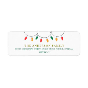 Christmas Elegant Simple Return Address Label