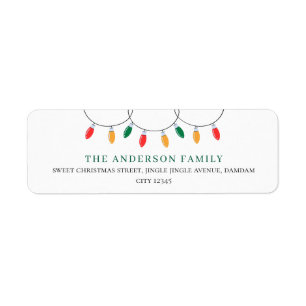 Christmas Elegant Simple Return Address Label