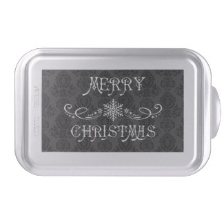 Christmas Elegant, Victorian Black Damask 