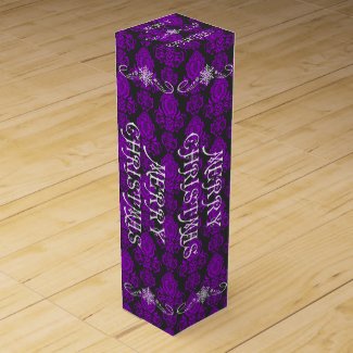 Christmas Elegant, Victorian Purple Damask 