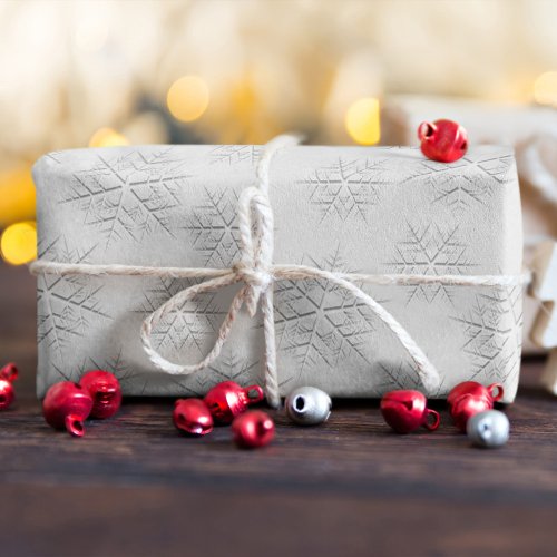 Christmas Elegant Winter Silver Snowflake Pattern  Tissue Paper