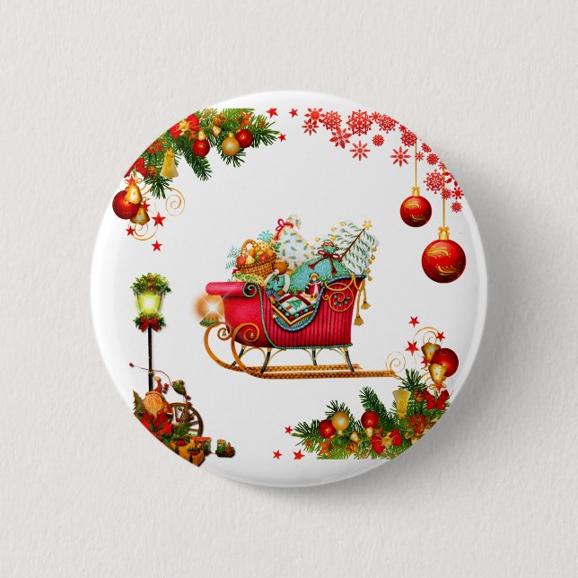Christmas Elements Button (Front)