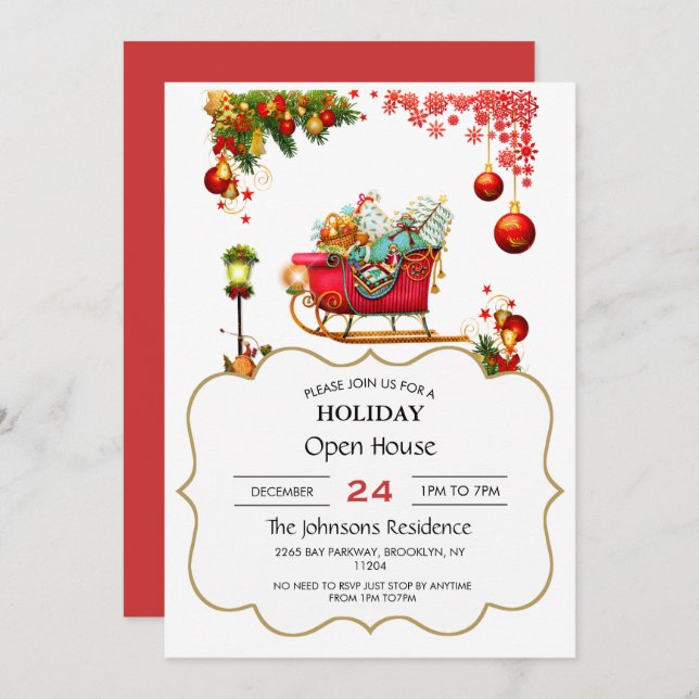 Christmas Elements      Invitation (Front/Back)