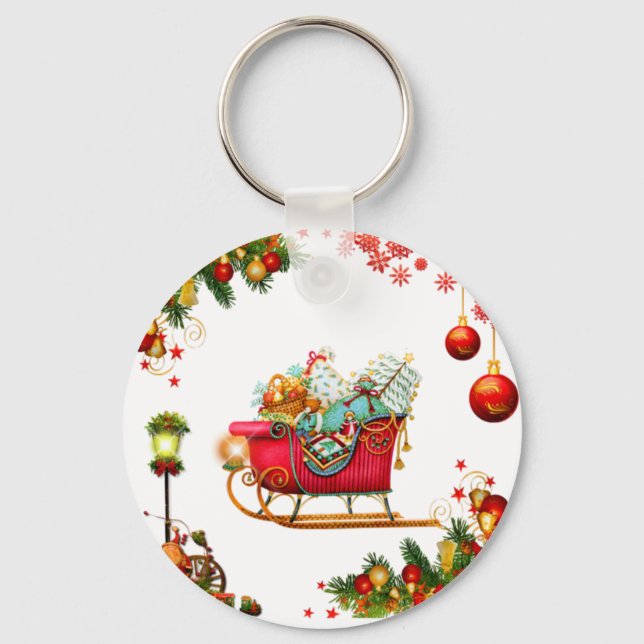 Christmas Elements Keychain (Front)